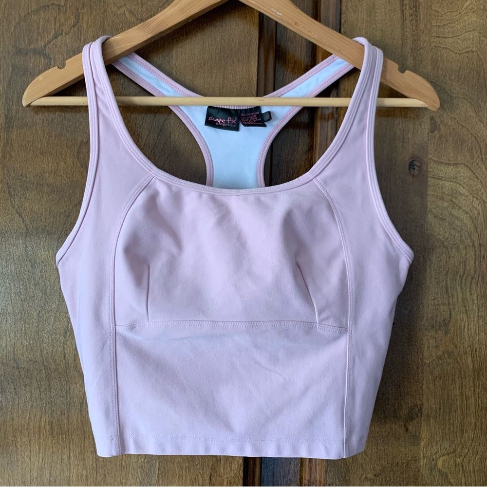 Light Pink Racerback Crop Tank Top